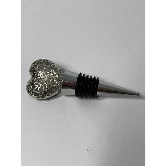 Patriotic Rhinestone-Encrusted American Flag Heart Wine Stopper - Ideal for Inde - Picture 4 of 6